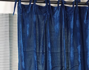Bohemian Lining Velvet Curtains for Living Room Bedroom Heavy Soft Cabin- Door Curtains Valance (1 Panel)