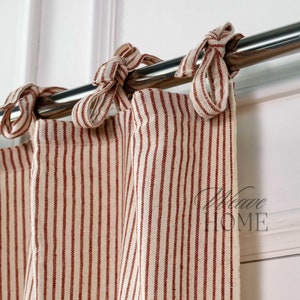 Stripe Lace Curtains Drapes Types of 3 Heading Vertical Stripe Gauze Linen Curtains Set of 2.
