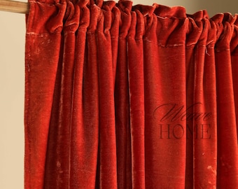 Brunt Velvet Curtain for Bedroom Living Room, Dining Room Heavy Soft Cabin- Door Curtains Valance (1 Panel)