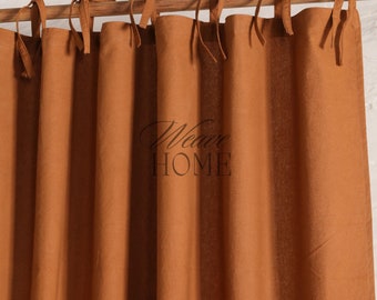 Bohemian Rust Curtain Extra long Door Window 2 Panels, Custom Size Curtain Panel, Livingroom Curtain, Bedroom treatments