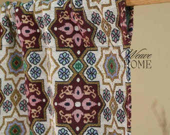 Luxury Curtains Blackout Jacquard Panels, Embroidery Patterns. 9 Colors Thermal Drapes Suitable For Many Hanging Styles