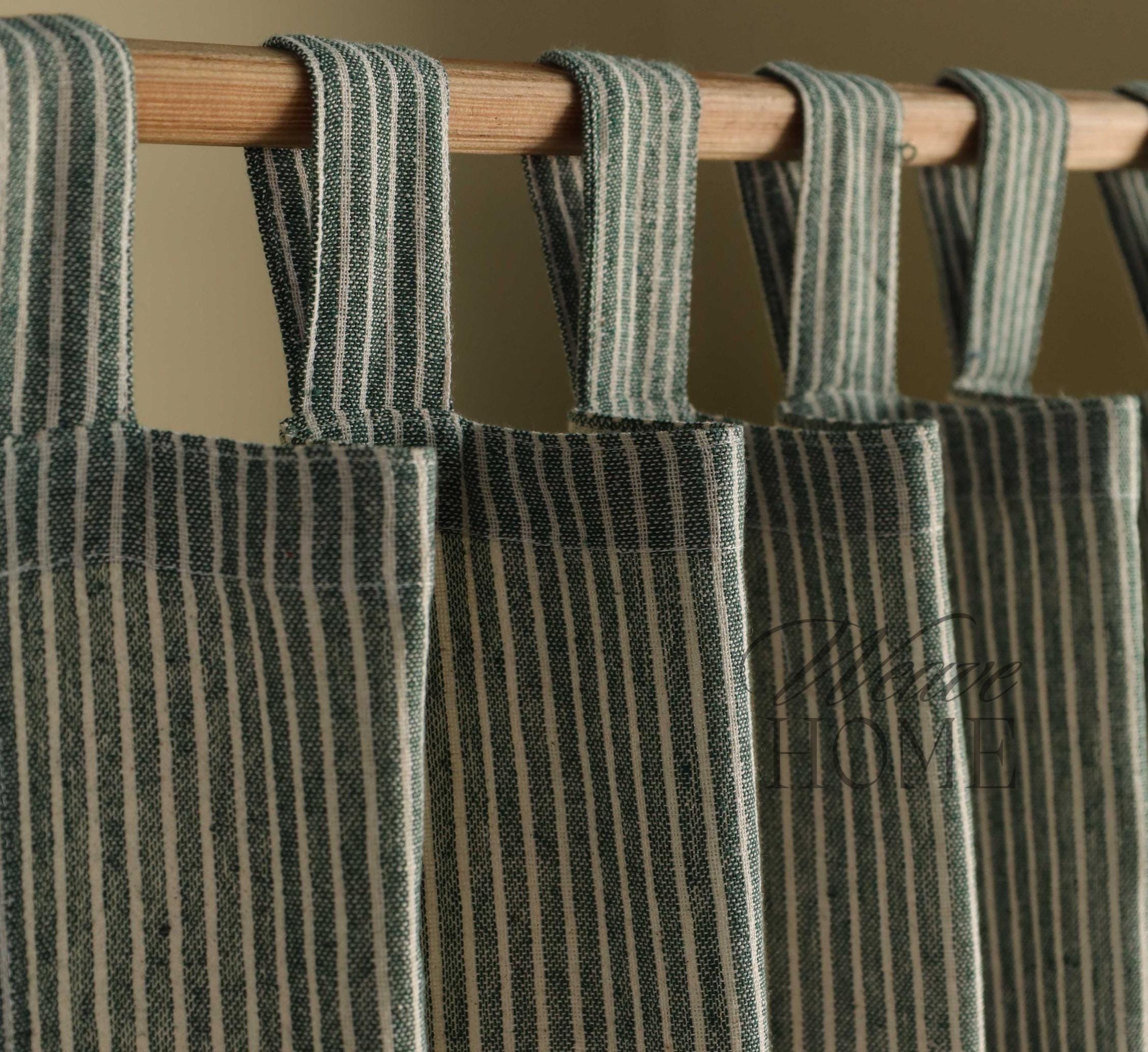 Boho Curtains Weave Stripe Gauze Linen Panel Set Door Window Valance Custom Size Made Curtain