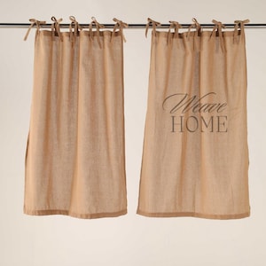 Small Size Curtain in 11 COLOR Gauze Linen Fabric Kitchen Curtains, ONE PANEL Bathroom Shower Curtain