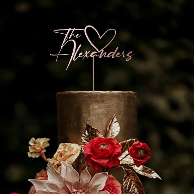 Mr and Mrs Cake Toppers / Wood Rustic Wedding Cake Topper / Etsy