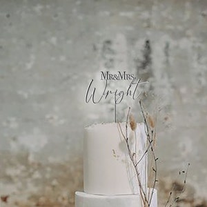 Boho Custom Last Name Cake Topper for Wedding / Personalized Wedding Cake Topper / Rustic Wedding Cake Topper / Mr and Mrs Cake Toppers image 5