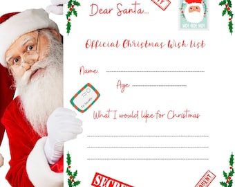 Personalised Letter from Santa Claus Letter to Santa Secret Santa Editable digital Christmas Gift