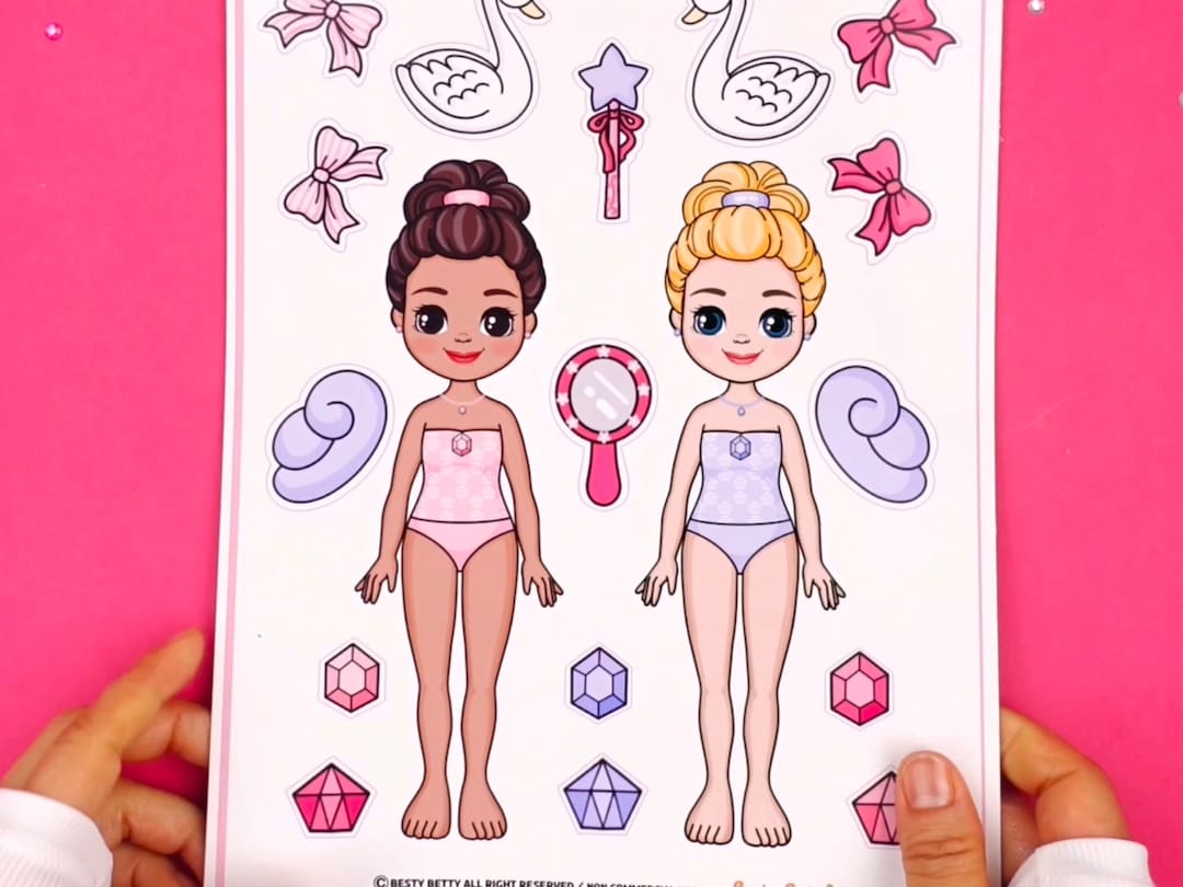 Ballerina Paper Doll Set: Dress-up DIY Activity Book (PDF Files) - Etsy