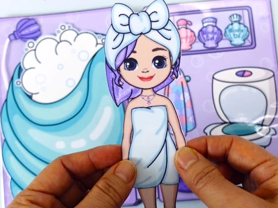 Mermaid Paper Dollhouse: Printable A5 Journal Set (PDF Files)
