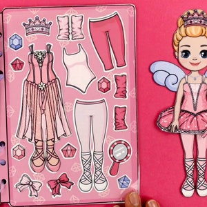 Dolls in My Journal - Ballerina Doll Set Printable Paper Doll and Doll ...