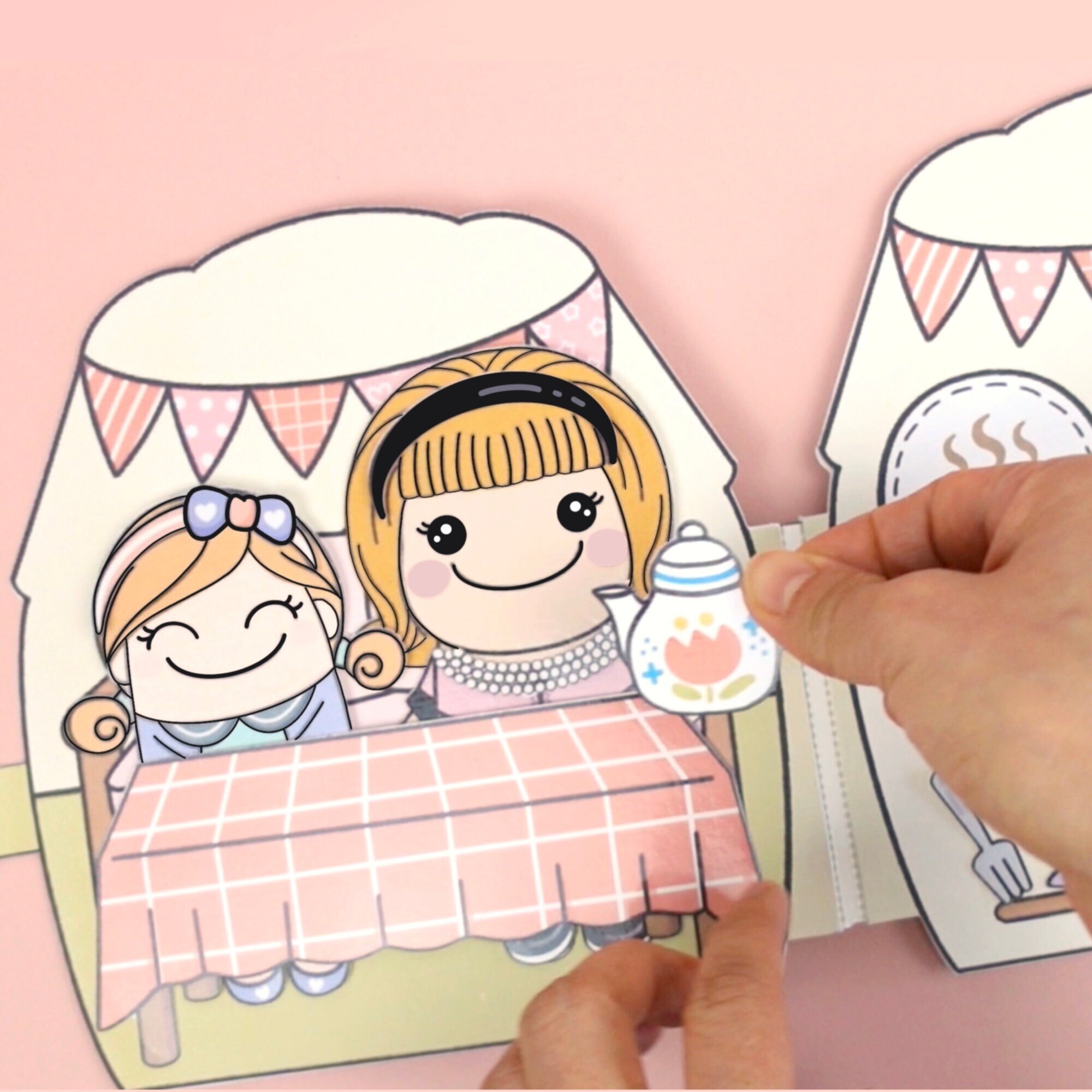 Printable Dollhouse Girls Activity Book Tearoom Dollhouse - Etsy