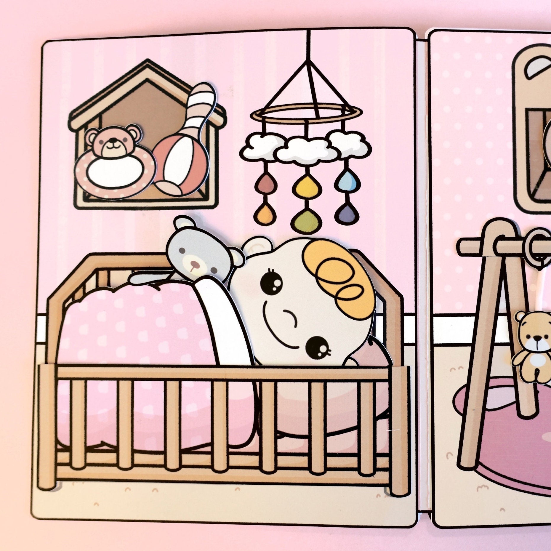 NEW HOUSE FOR YOUR DOLL IN THE ALBUM / PRINT AND PLAY clipart printable