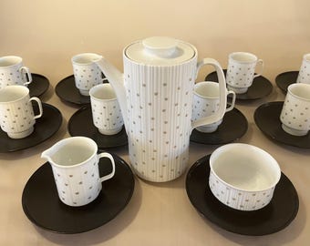 Rosenthal Studio Linie Variations, koffieset (mokka) voor 9, ontwerp Tapio Wirkkala