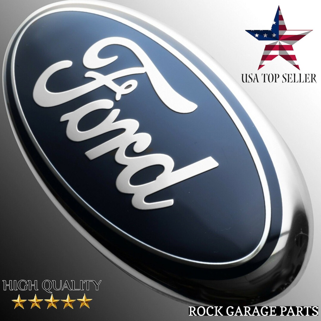 2004-2016 9 Inch Front Grille / Tailgate Ford Emblem Badge Oval Black 