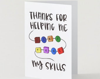 Thanks For Helping Me Fine Tune My Skills | Occupational Therapy | Pediatrics | Greeting, Thank You Card