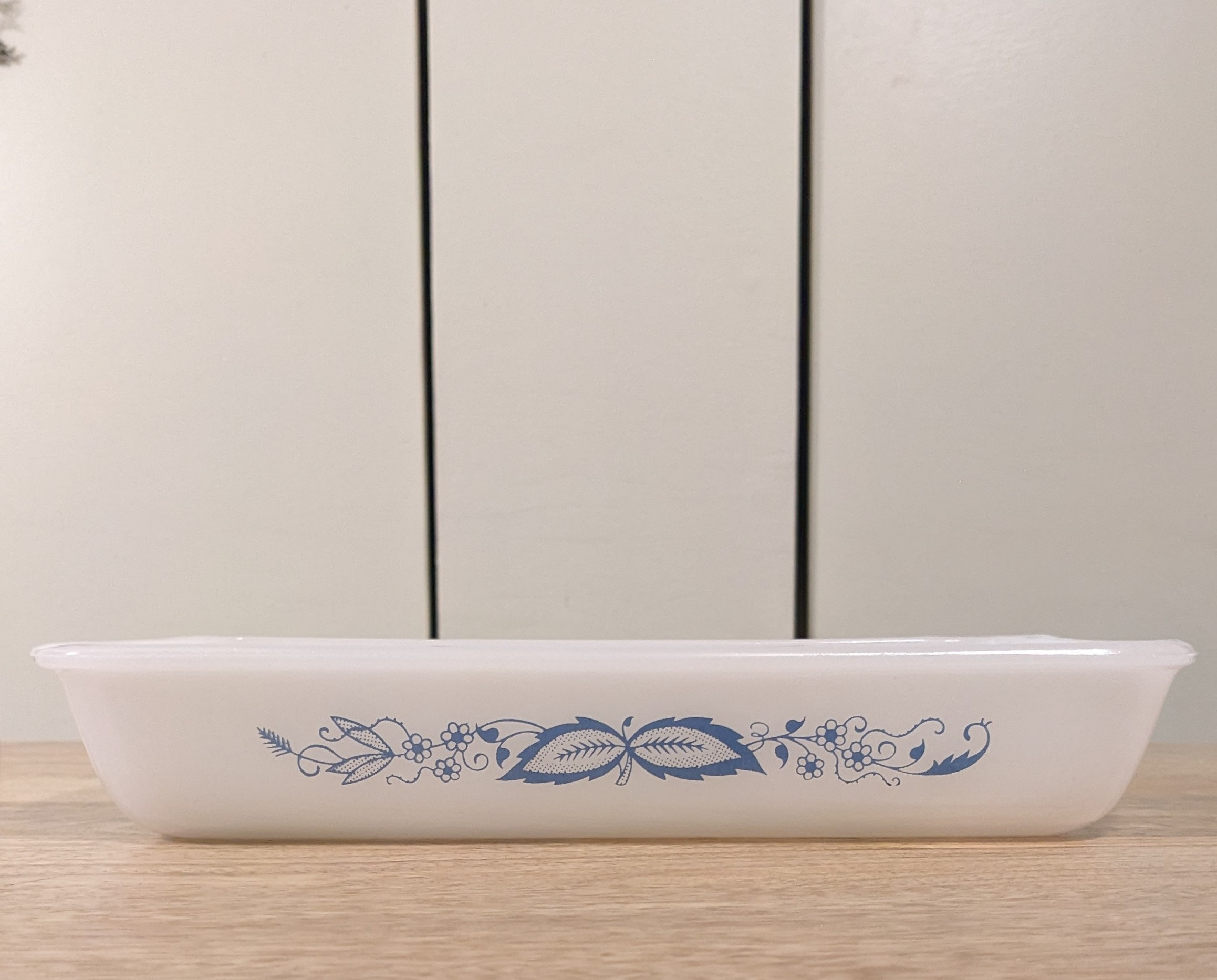 Vintage Glasbake J2024 Lasagna Pan Blue Onion Etsy