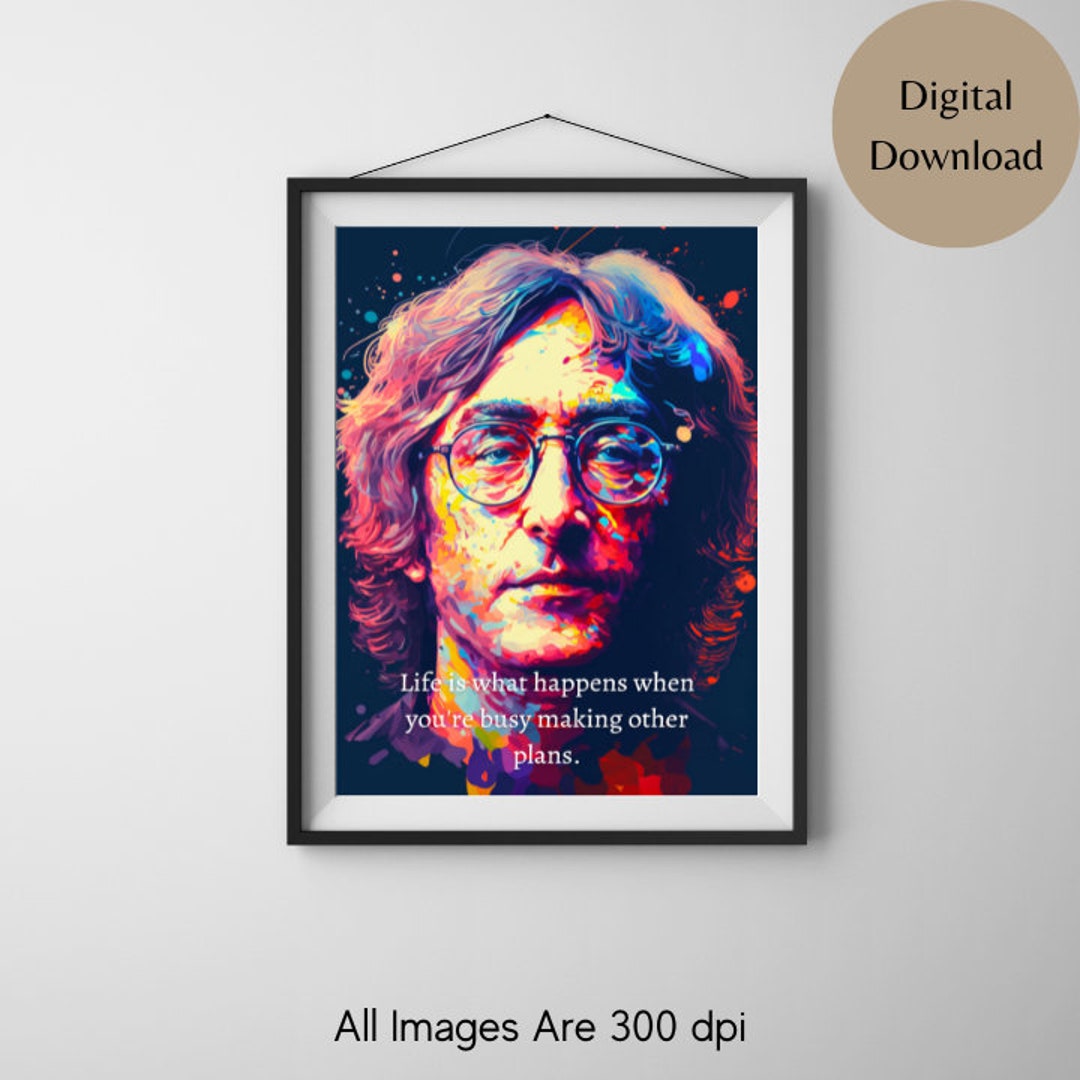 John Lennon Quote PRINTABLE Digital Wall Art Digital Download Printable