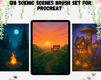 scenic scenes brush set for procreate