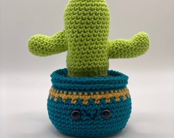 Cactus “Arnold” - Crochet plants. Crocheted cuddly toy. Amigurumi Toys. Soft toy.