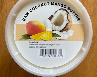 Raw Coconut Mango Butter - 14 oz