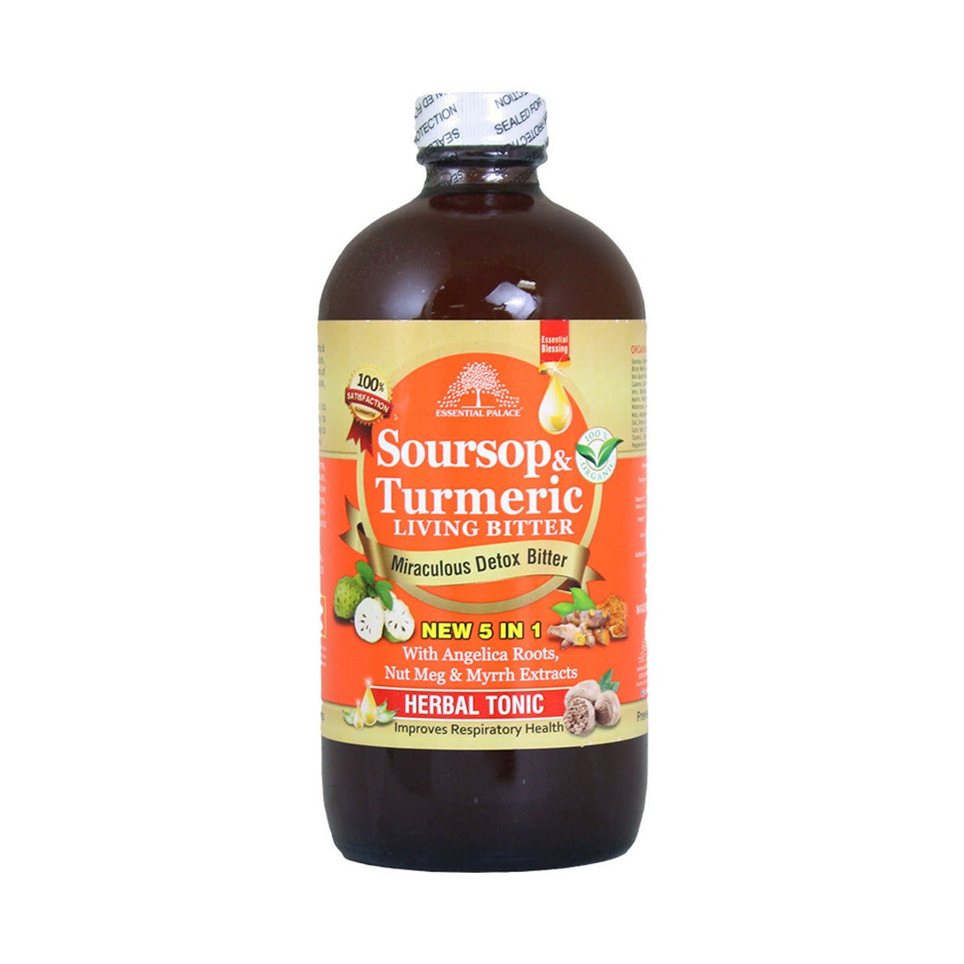 Soursop Bitters 16oz Bottle – Organic Herbal Supplement By Omaqa – Cleansing Formula