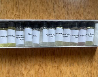 Egyptian Musk Sample Set - 12 bottles 1/8 oz each