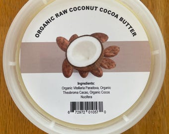 Organic Raw Coconut Cocoa Butter (unscented) - 1 lbs