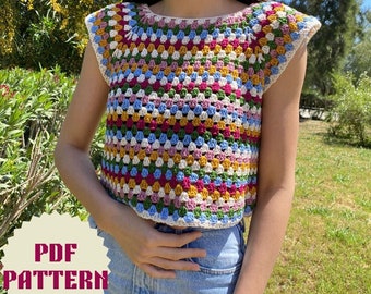 Ava Vest Pattern - Digital Crochet Pattern, Crochet Vest Pattern