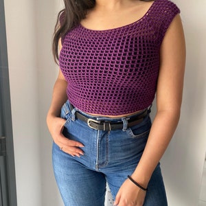 Meshy Top Pattern - Digital Crochet Pattern, Crochet Top Pattern - Etsy