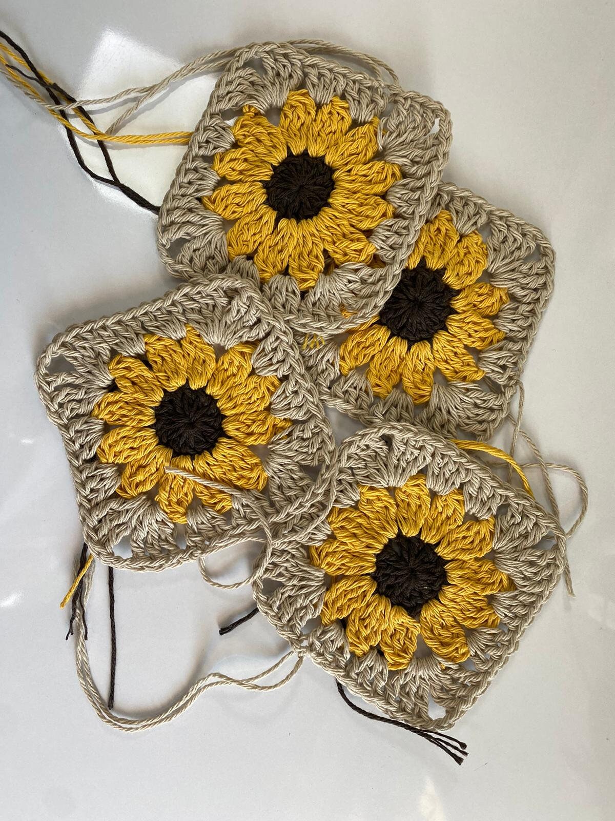 Flower Granny Square Crochet Pattern Etsy