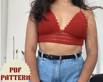 Crochet Bralette Pattern | The Treble Bralette,  Adjustable Crochet Pattern