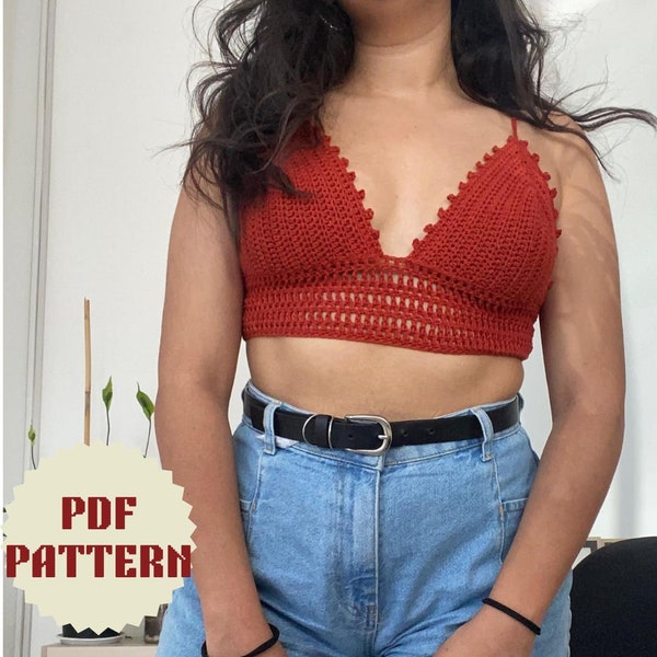 Crochet Bralette Pattern | The Treble Bralette,  Adjustable Crochet Pattern