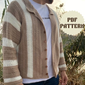 Ari Button-Up Pattern | Crochet Unisex Pattern, Mens&#39; Crochet Pattern
