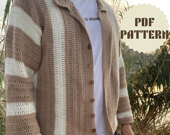 Ari Button-Up Pattern | Crochet Unisex Pattern, Mens' Crochet Pattern