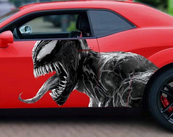 Venom-carwrap, universele maat, gegoten vinylkleuren NIEUW 2 ontwerp