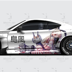 Shimakaze Kantai car wrap, Large wrap car design. Decal Sticker Shimakaze Kantai | Side of Car Graphic | Vinyl Decal