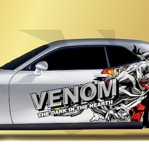 Venom Designed NEUES Design Large - Autolackierung, Cast Vinyl Wrap, Universalgröße, Car Wrap