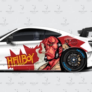 Hellboy Car Decal: Vinyl Graphic Car Wrap