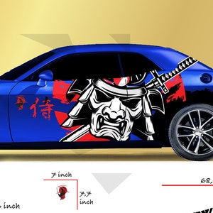 Samurai Car Wrap Japanese Vehicle Shine Cast Vinyl Wrap - Etsy