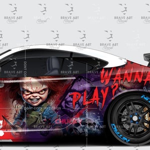 Chucky Car Sticker, Horror Movie Character Car Decor - Etsy