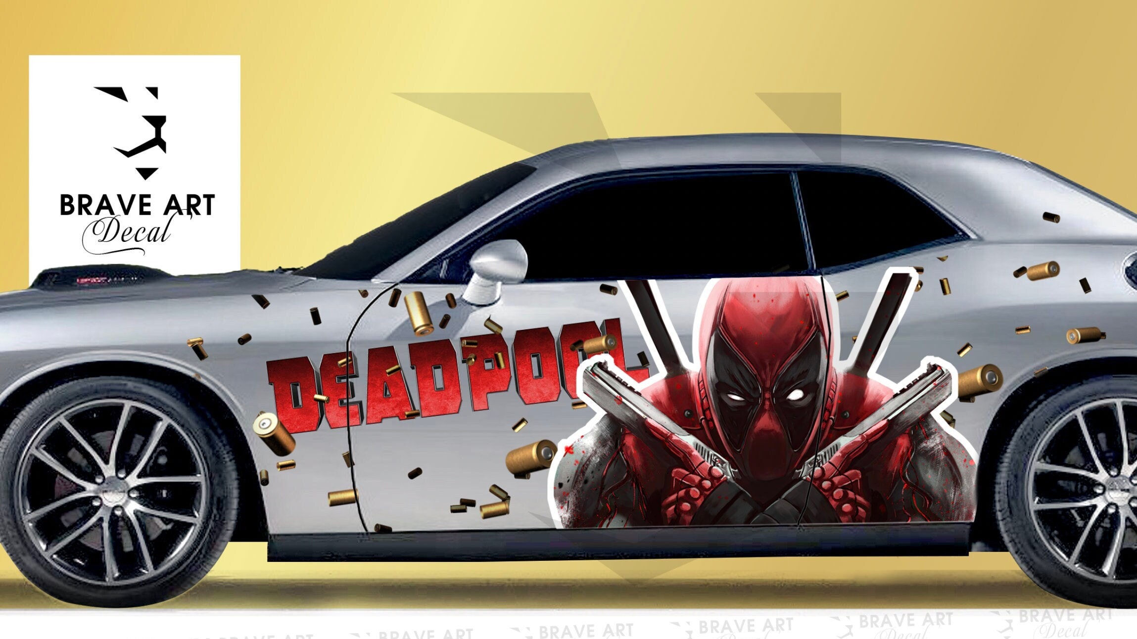 Auto Hood Wrap Deadpool Vinyl Aufkleber Vollfarb Benutzerdefinierte  Aufkleber passend für jedes Auto -  Österreich