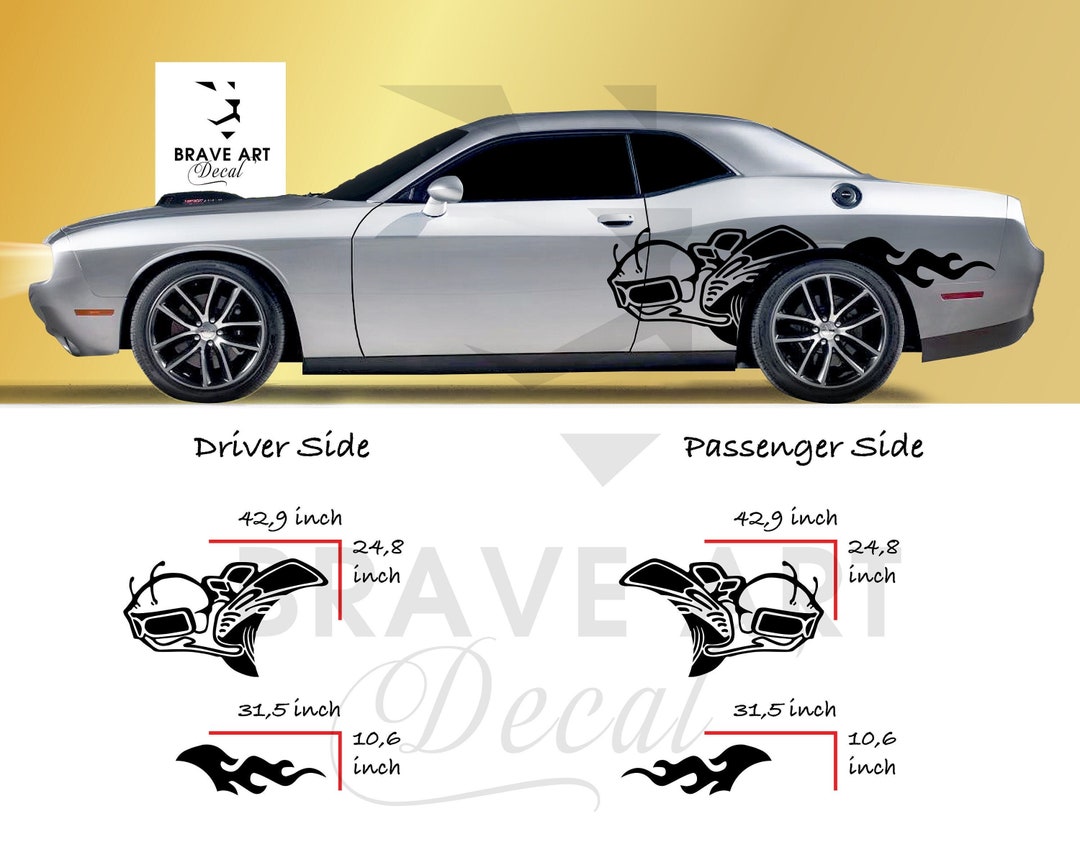 INCLUDES Both Sides Bumble Bee Decal Kit for 2015-2020 Dodge - Etsy