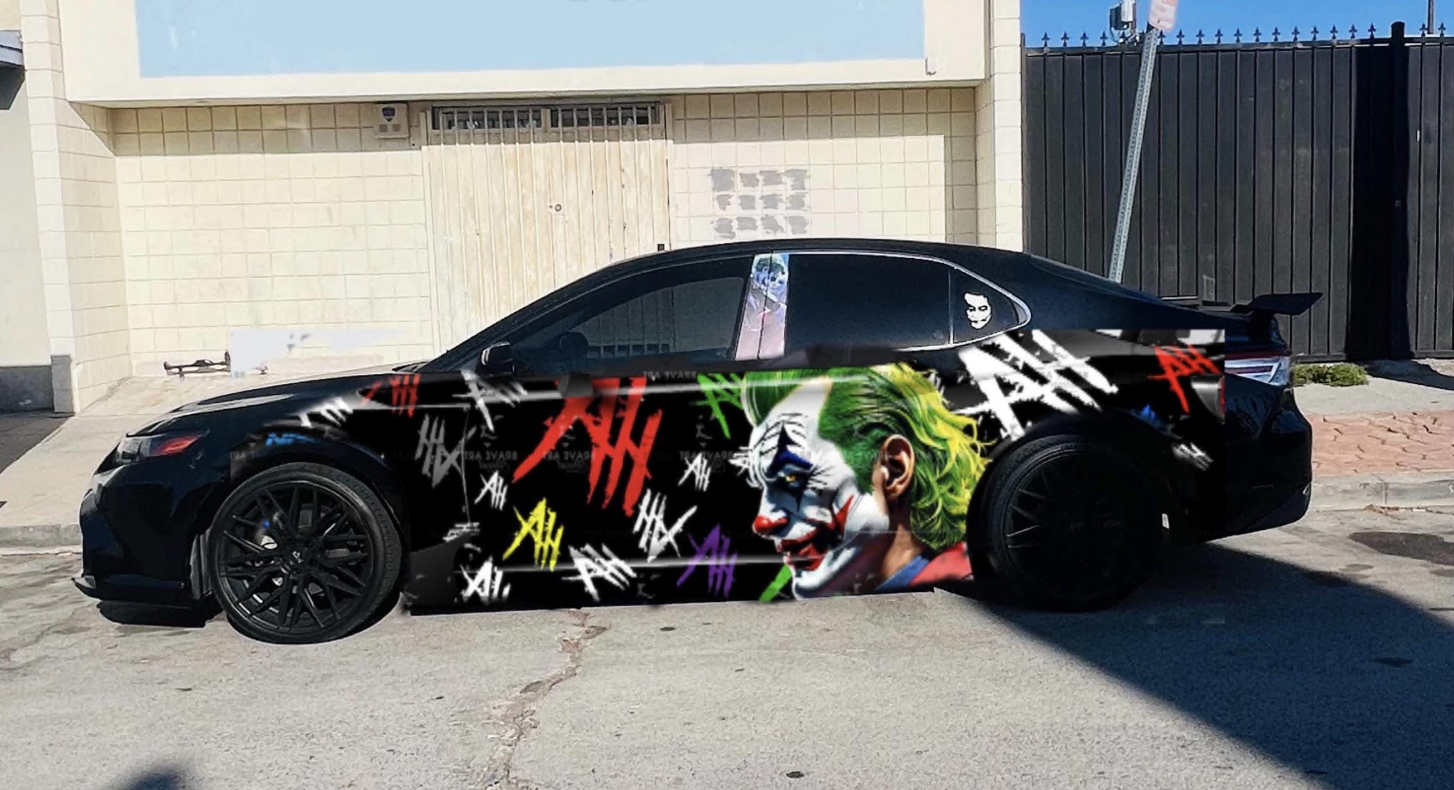 Joker Car Side Decal: Super Hero Villain Cast Vinyl Wrap - Etsy