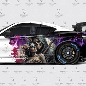 Day of the DEAD Car Decal | Dia de los Muertos | Halloween,Horror, Skull Character Car Decor, Scary Movie