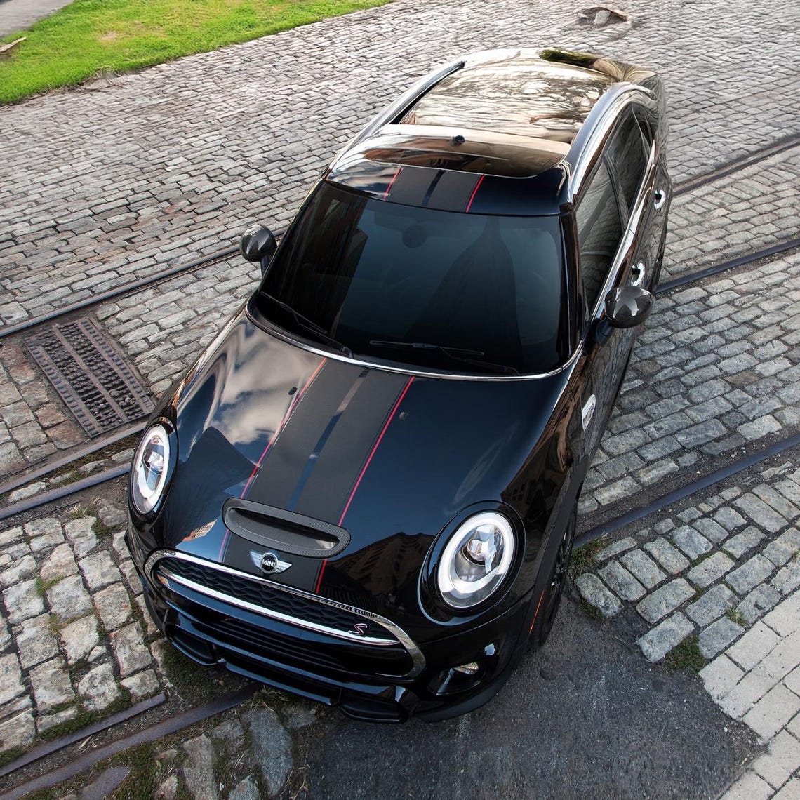 White Rally Racing Stripes Mini Koper Mini Cooper Rally Stripes 6