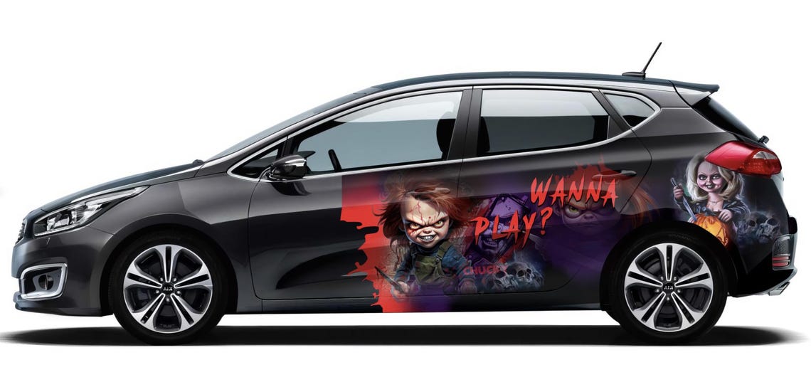Chucky Car Sticker, Horror Movie Character Car Decor - Etsy