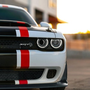 22" Strip and 4" Pin - Full body decal- Dodge Challenger , Charger, Mustang Graphic Sticker for, No Trimming