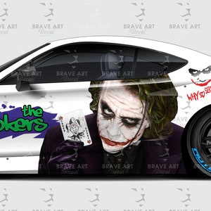 Rev up Your Ride with Joker Car Decals: Get a Smile from the Dark Side! Super Hero Villain Inspired Car Side Decal,  why so serıous