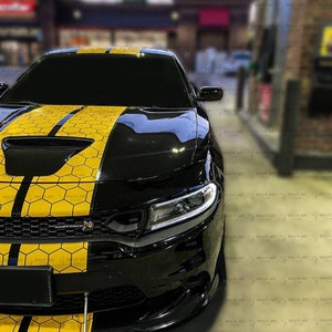 Honey Comb Racing Stripes: Dodge Charger & Challenger Decals