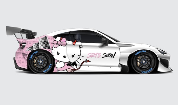 ハローキティ デビル JDM カーラップ、汎用ビニールデカール - Etsy 日本