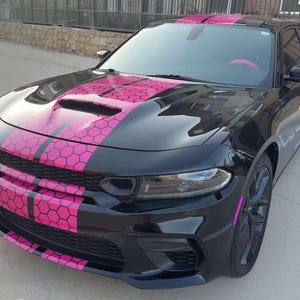 Honey Comb Racing Stripes: Dodge Charger & Challenger Decals